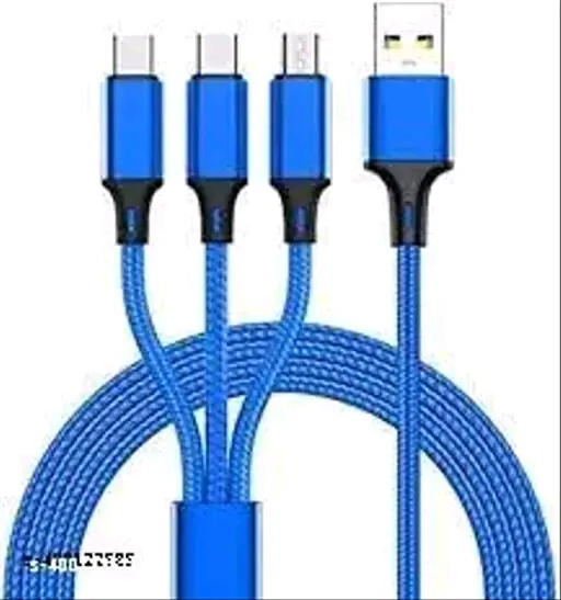 Ultra-Fast 1M Type C Charging Cable - 50 Mbps Speed, Multi-Color, Durable Plastic Metal"
