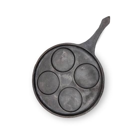 Cast Iron Uthappam Pan Seasoned