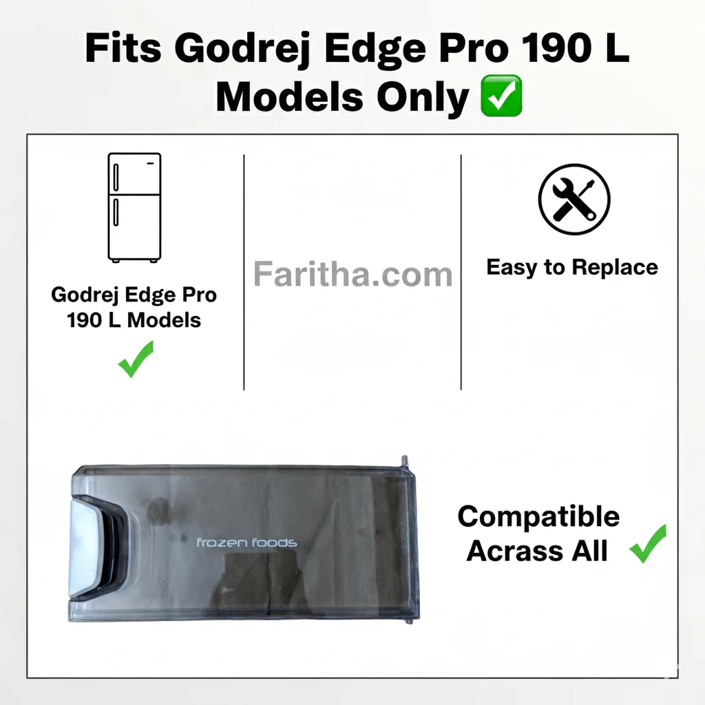 Freezer door for godrej edge pro 190 litres refrigerator (White Handle) Length 38.5 CM Breath 18 CM - Image 12