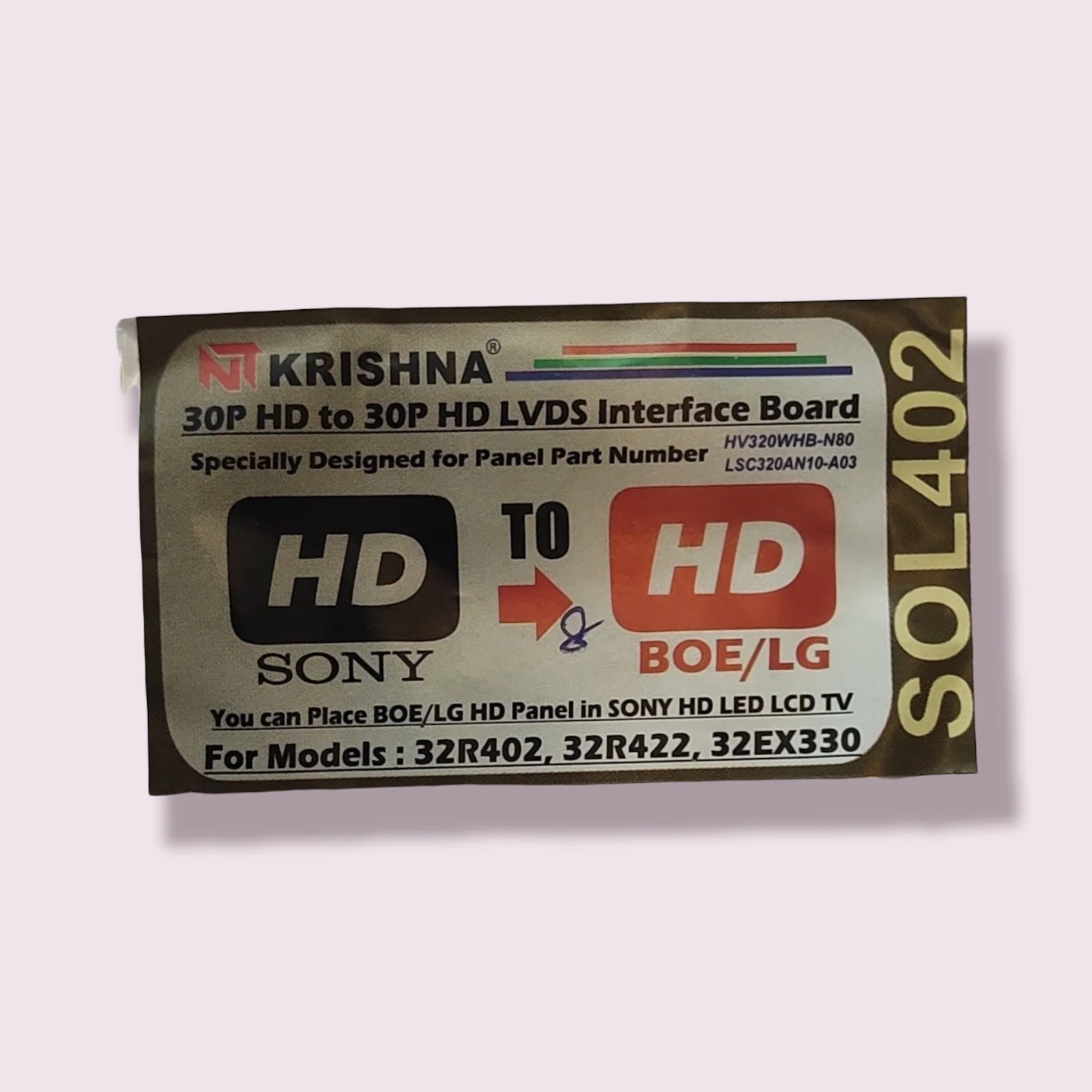 Sony to BOE/LG HD to HD 30P LVDS Interface Board SOL402 - High-Quality Display Connection# - Image 5