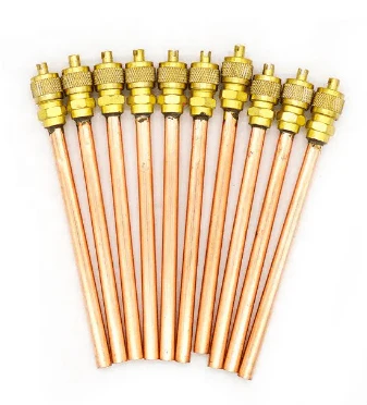 factory supply retekool china refrigeration copper tube charging access valve 1/4"x90mm