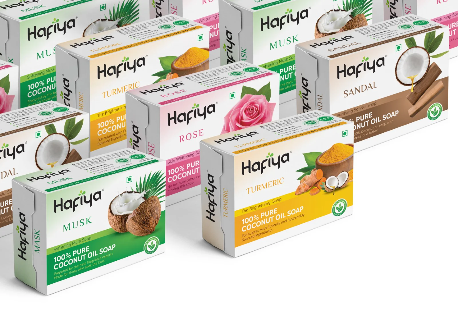 Hafiya 100% Coconut Oil - Sandal Soap - Image 3