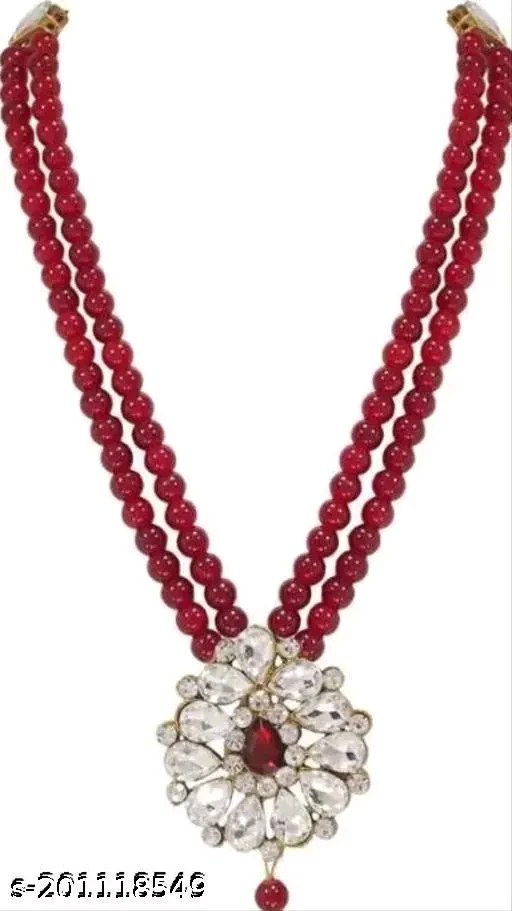 Elegant Gold-Plated Cubic Zirconia Necklace & Earrings Set – Adjustable Timeless" - Image 3