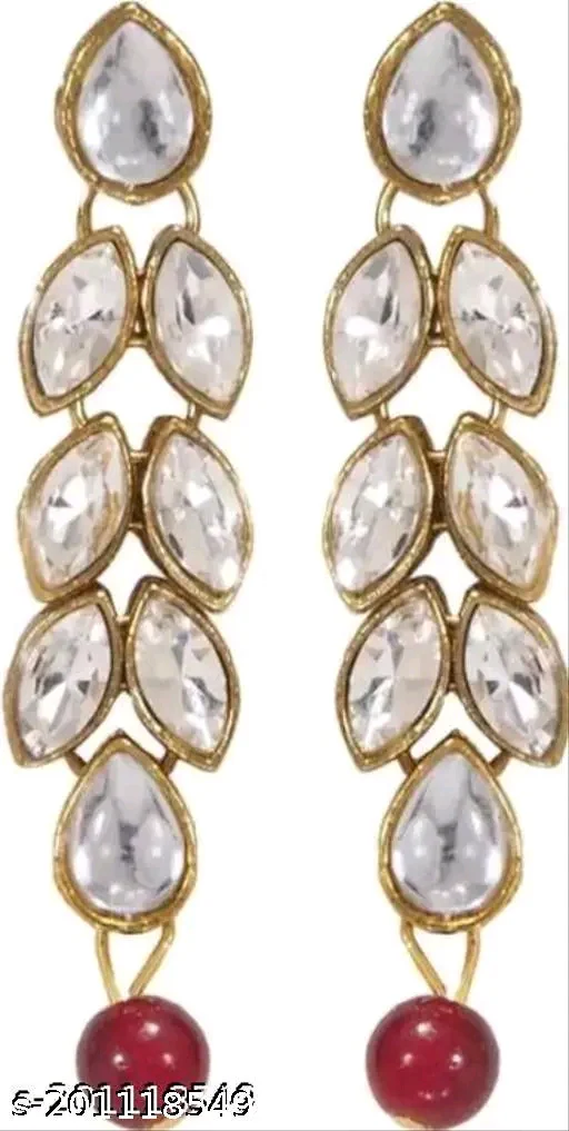 Elegant Gold-Plated Cubic Zirconia Necklace & Earrings Set – Adjustable Timeless" - Image 4