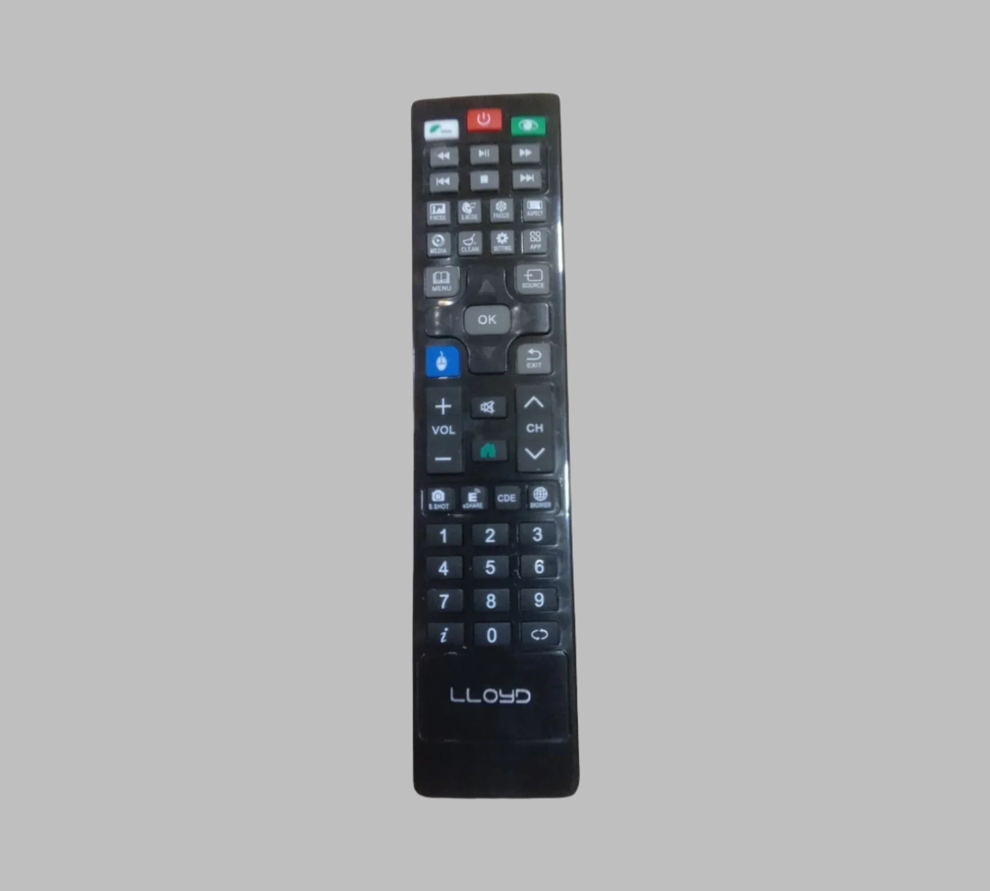LLOYD Smart TV Remote Compatible with Genus LD-G-01, Star LCD, Futec1 LCD, Intex LCD, Lloyd EN83801 Models#