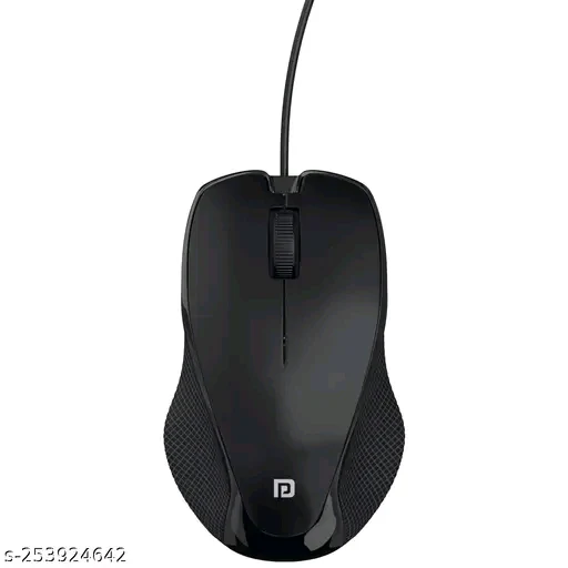 Portronics Toad 101 Wired Optical Mouse with 1200 DPI, 1.25M Cable, Hi-Optical Tracking – Black (POR-1800)