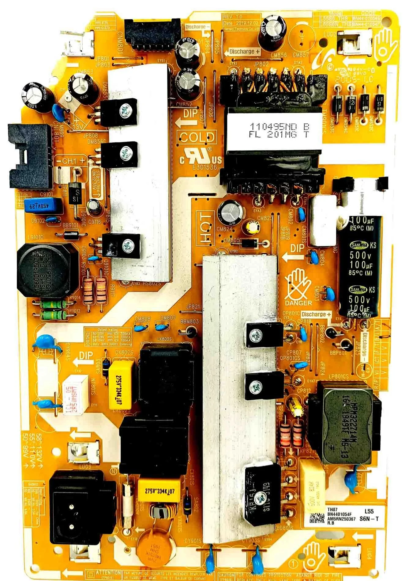 Power Supply Suitable for Samsung LED TV Model UA50TUE60AKXXL