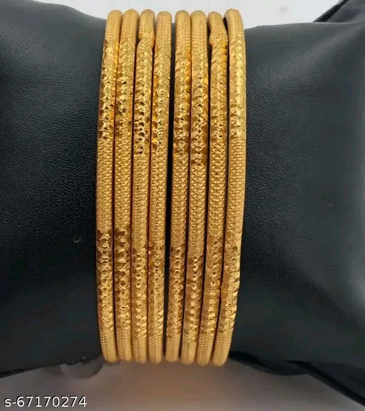 Shimmering Chic Gold Plated Bracelet & Bangle