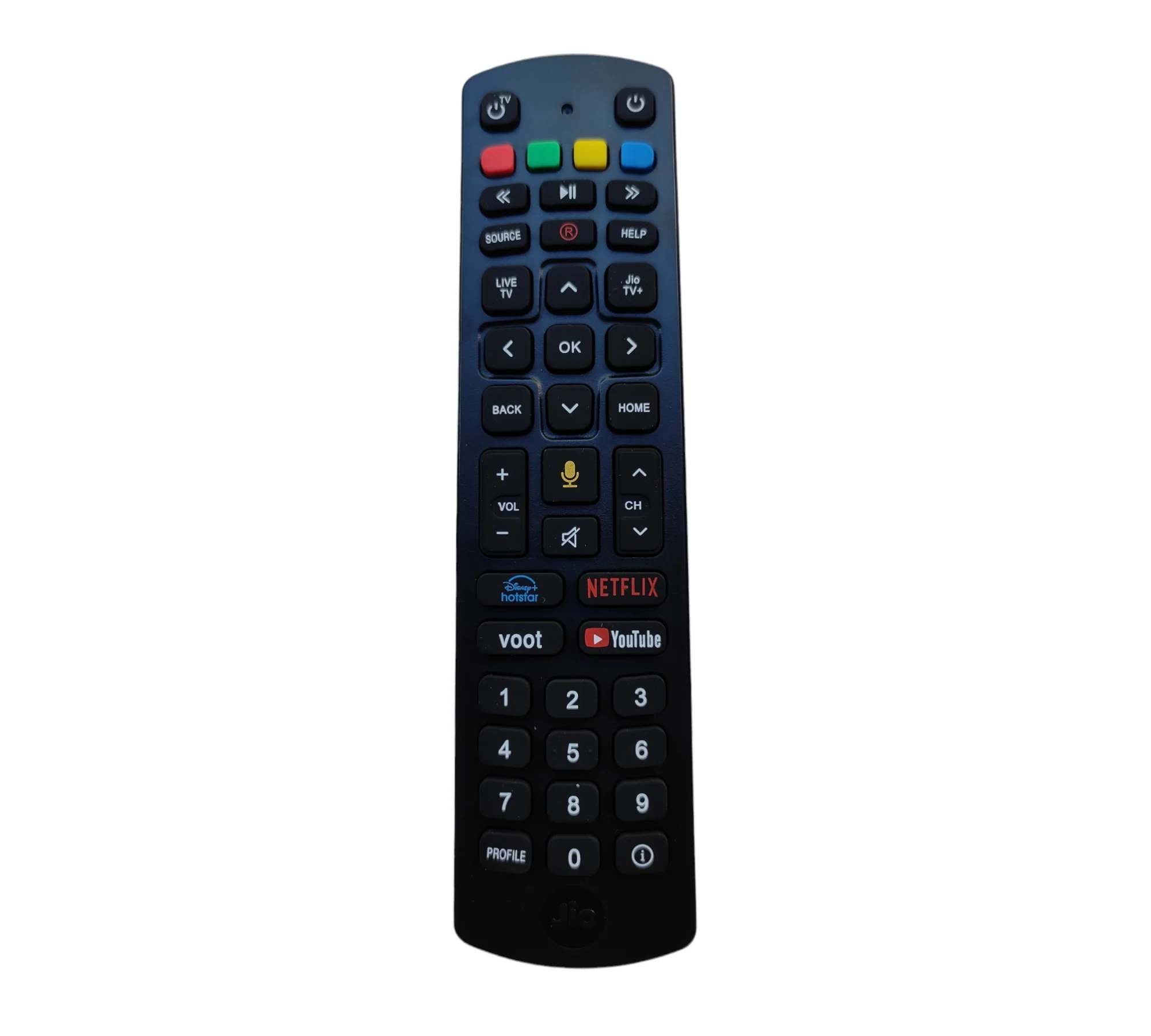 Original Jio Set Top Box Remote with Voice Control โ Compatible with Jio Fiber Devices#