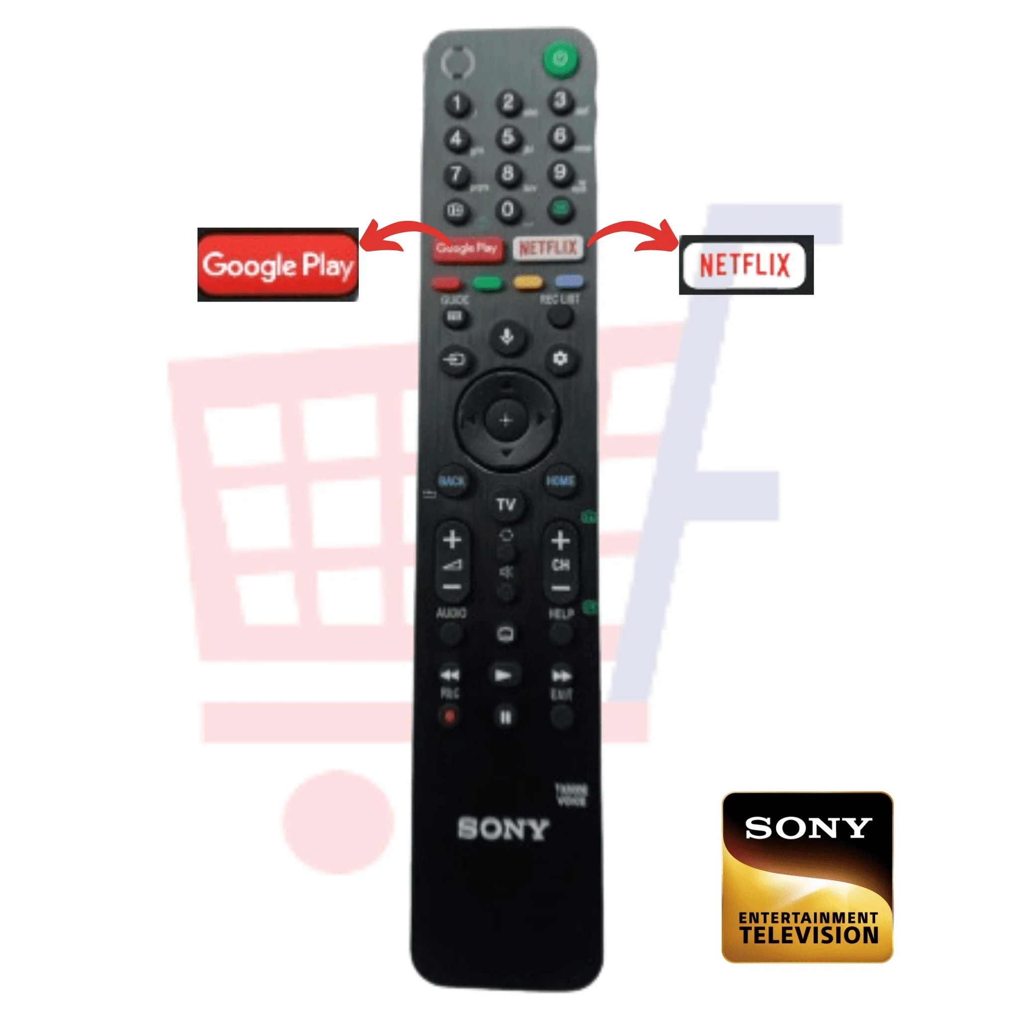 Original Sony Smart TV Remote with Google Assistant | Voice-Controlled Remote with Netflix & Google Play Buttons โ Buy Online in India# - Image 8
