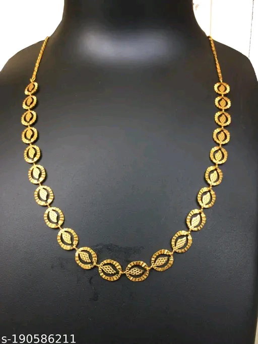 TVARA Brass Designer Gold Plated Necklace for Women & Girls (18 inch) - Traditional and Elegant Jewelry - Image 3