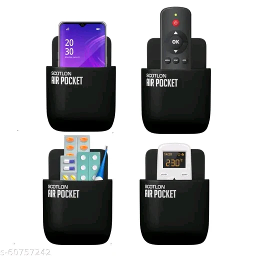 Geocarter Premium 4-Pack Multi-Purpose Wall-Mount Mobile Holders – Black & Reliable!"