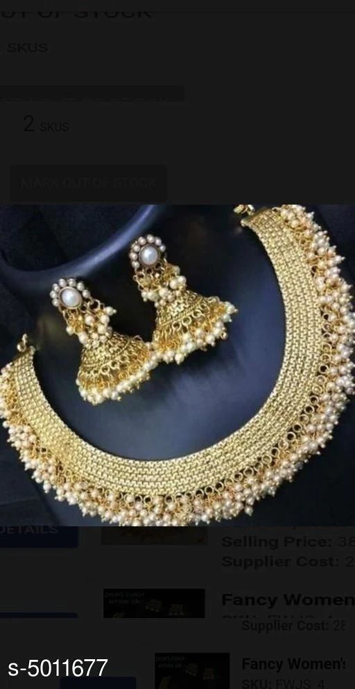 Women's Alloy Gold Plated Jewellery Set - Image 2