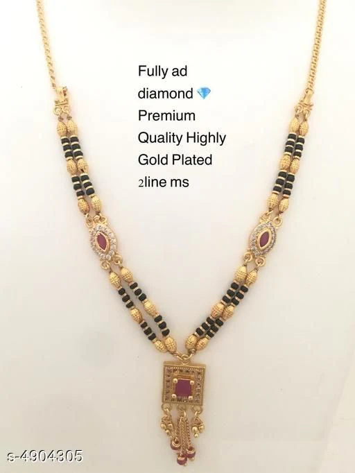 Women'S Alloy Gold Plated Mangalsutras