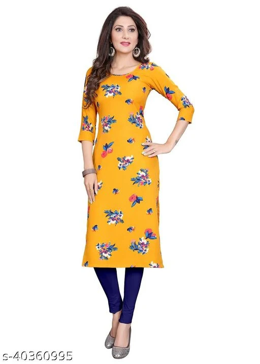 Women's American Crepe A-Line Readymade Kurti