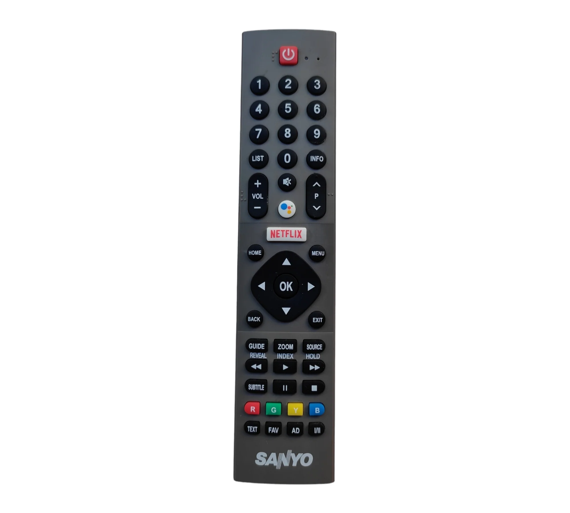 Sanyo Smart TV Remote Control – Compatible Replacement for Sanyo LED/LCD Smart TVs#